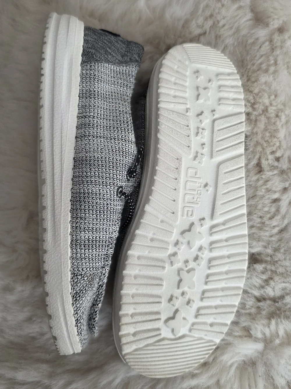 Hey Dude Wally Knit Slip-On Shoes in Gray